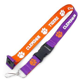 Lanyard Keychain Clemson Tigers Two Color